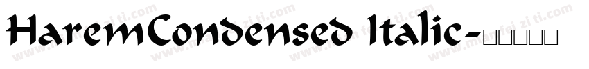 HaremCondensed Italic字体转换